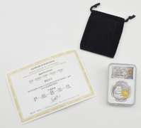 PF70UCAM 2018 Gilt China 1 Oz Silver 1st Day Show Release NGC Bag/COA