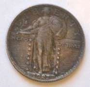 1923 Toned Near Unc Standing Liberty Quarter