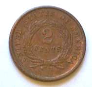 Nicer 1864 2 Cent Piece