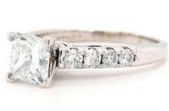 2.01ctw Princess and Round Diamond Straight Engagement Ring in 14K