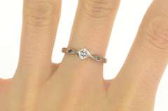 Platinum 0.36 Ct Princess Diamond Solitaire Engagement Ring