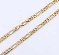 Fantastic Yellow Gold Figaro Link Chain Necklace