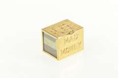 14K Yellow Gold 3D Mad Money $1 Bill Cash Emergency Charm/Pendant