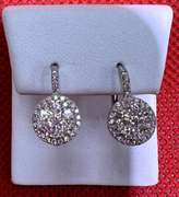 ELEGANT 14K WHITE GOLD EARRINGS WITH 1.00 CARAT OF DIAMOND