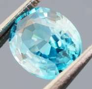 Super glittering! 1.70ct London blue Cambodian Zircon