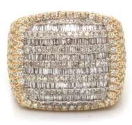 Exciting 10kt Yellow Gold Diamond Cluster Ring