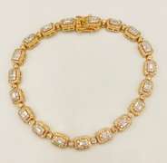 14kt Solid Yellow Gold & 3.60 Carat Diamond Bracelet