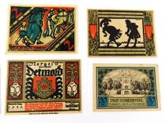 12 Pieces of Foreign Paper Money, 1920's