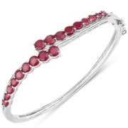 Rhodium Plated 7.48ctw Ruby Bracelet