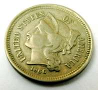 U.S. 1866 3 Cent Coin