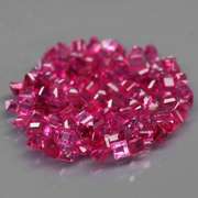Outstanding 3.65ct 100 piece princess cut Ruby set