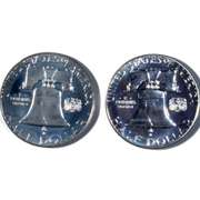 2 1961 Cameo Proof Franklin Halves.