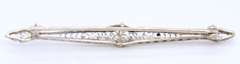 Antique White Gold Pearl Brooch