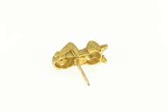 18K Yellow Gold Hear No Evil Ruby Eyed Diamond Monkey Lapel Pin/Brooch