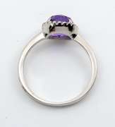 Sassy Amethyst & Diamond Ring in 14K WG