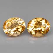 High fire 7.03ct golden yellow Citrine pair