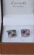 Handsome Pair Jeweled Style Cufflinks By Carelli