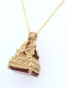 Antique Mini Watch fob Charm in Yellow gold