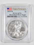 SP70 2019-W American Burnished Silver Eagle - First Strike - PCGS