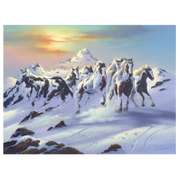 Horses in the Snow Limited Edition by Warren, Jim
