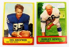 4 Topps 1963 Football Cards