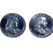 2 1961 Cameo Proof Franklin Halves