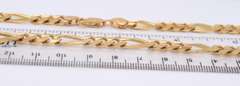 Fantastic Yellow Gold Figaro Link Chain Necklace