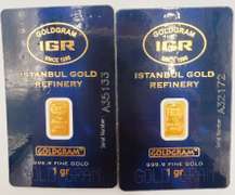 Two one gram gold bars