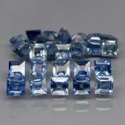 Heated only! 3.44ct princess cut Sapphire set
