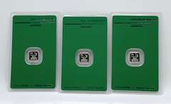 3 one gram Platinum bar