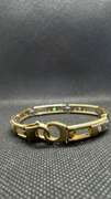 UNIQUE TWO-TONE YELLOW AND WHITE GOLD 14K MEN'S BRACELET