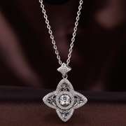 Star Dancing stone Pendant in sterling Silver