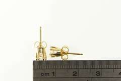 14K Yellow Gold 4.0mm Solitaire CZ Classic Round Stud Earrings
