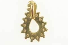 14K Yellow Gold Diamond Inset Classic Loop Statement Pendant