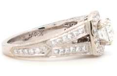 Neil Lane 2.07ct Cushion and Round Diamond Frame Engagement Ring in 14K