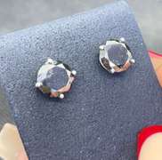 UNUSUAL 3.75 CARATS BLACK DIAMOND STUD EARRINGS