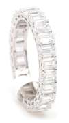 New 4.05ctw Emerald Cut Diamond Eternity Wedding Band Ring in Platinum
