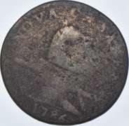 1786 New Jersey Pre-Federal 1 Cent - Straight Plow Beam
