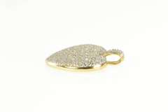 10K White Gold 0.75 Ctw Pave Diamond Encrusted Heart Pendant
