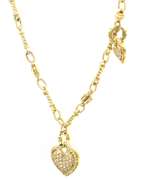 Judith Ripka Pave Diamond Heart Charm Pendant Necklace in 18K
