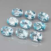 Matched! 12 piece 9.25ct full fire sky blue Topaz set