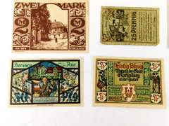 12 Pieces of Foreign Paper Money, 1920's