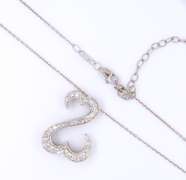 Elegant White Gold open Heart Diamond Necklace
