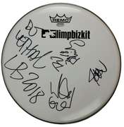 Limp Bizkit Autographed 12 Inch Drum Head Drumhead ACOA