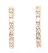New 0.56ctw Diamond Small Oval Hoop Earrings in 14K