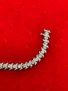 14K WHITE GOLD AND DIAMOND S LINK TENNIS BRACELET