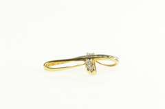 10K Yellow Gold Curvy Diamond Cross Christian Faith Pendant