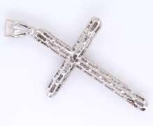 Fantastic White Gold Cross Pendant