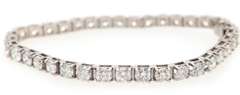 Elegant 8.00ctw Round Diamond Tennis Bracelet in 14K White Gold