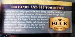 Buck Knives 389 Canoe & 385 Toothpick Gift Set